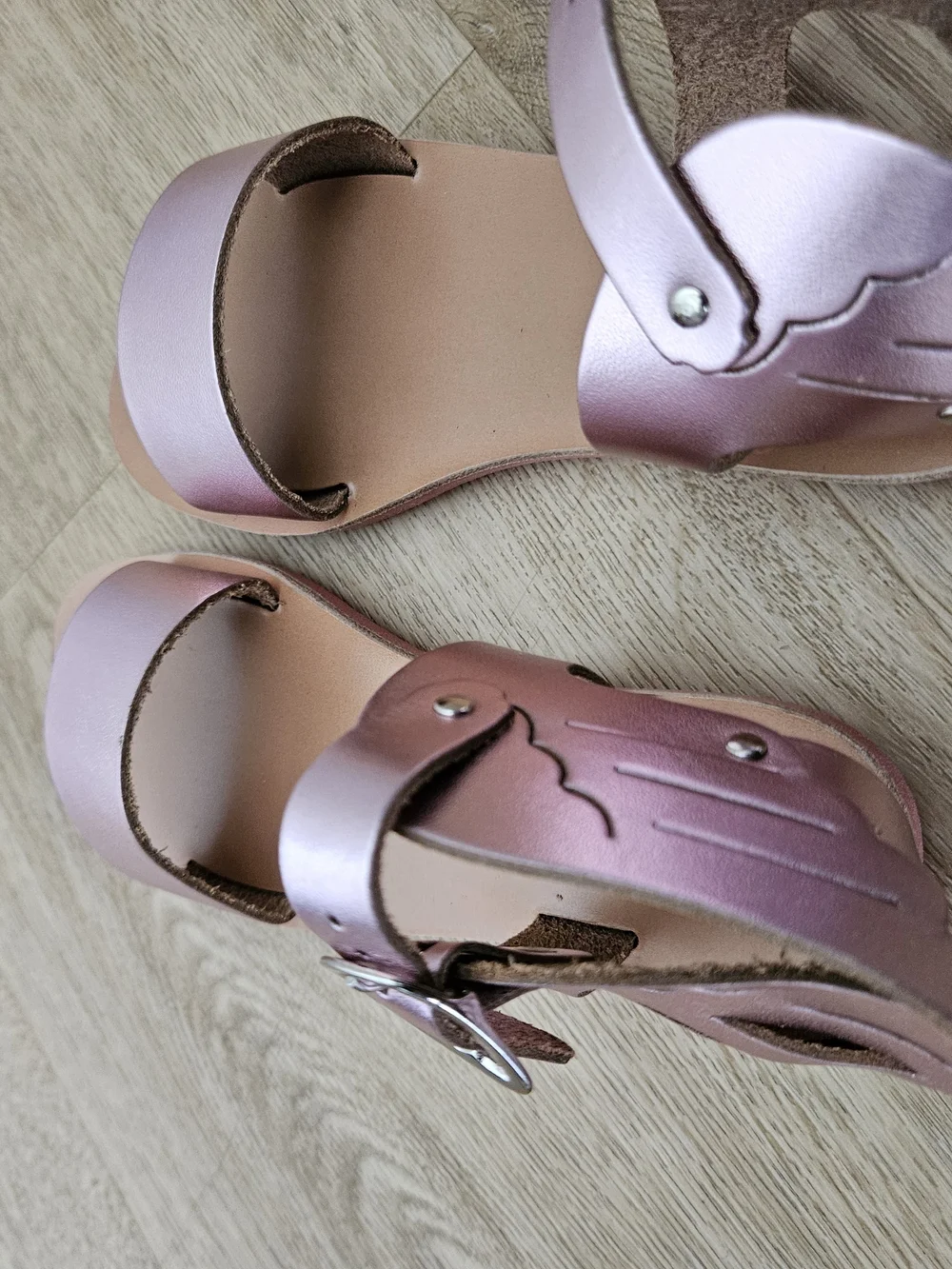 Ancient Greek Sandals : LITTLE IKARIA SOFT-METALLICVA In Sz 29